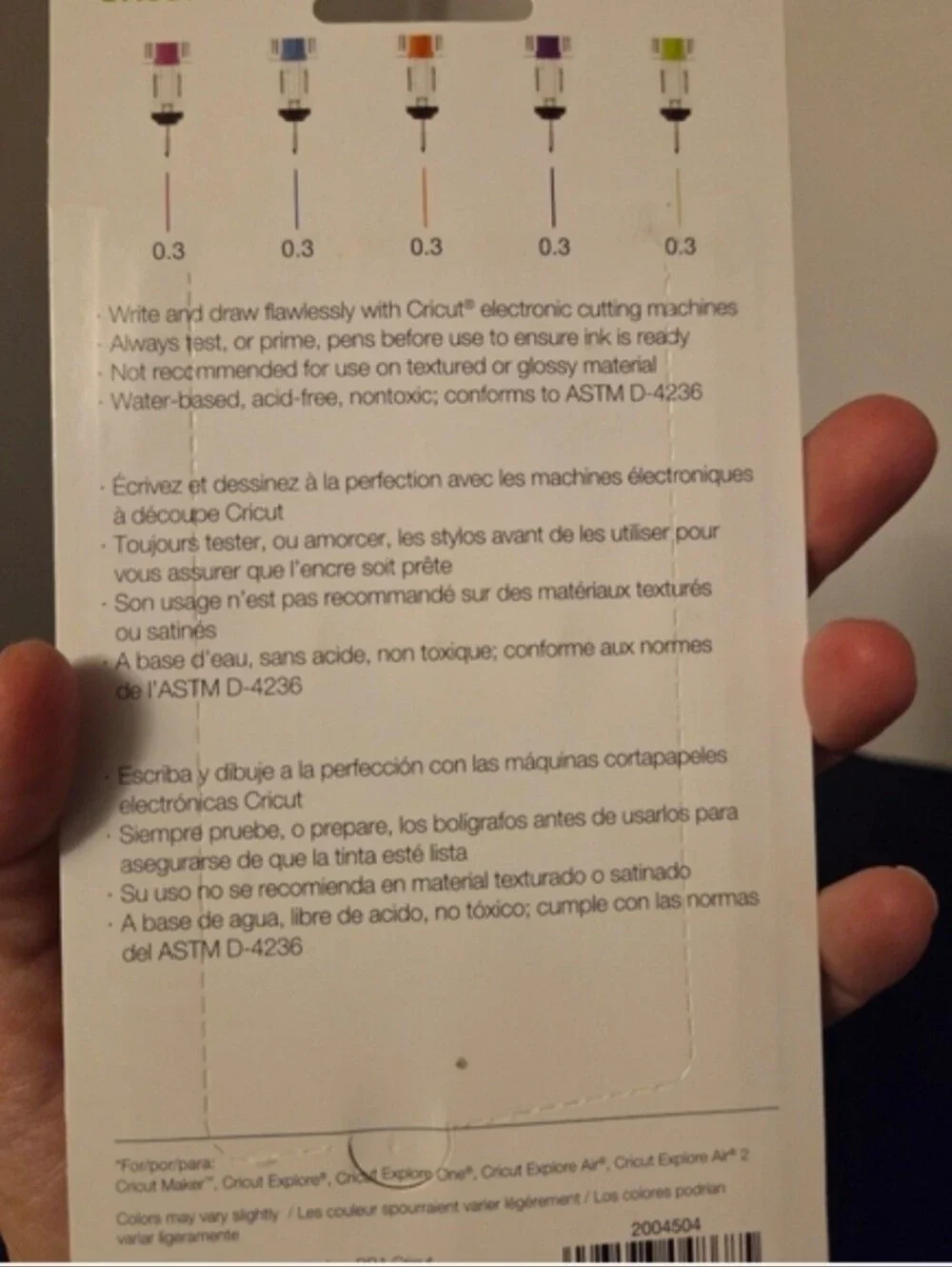Cricut Pack Of 5 Pens NEW